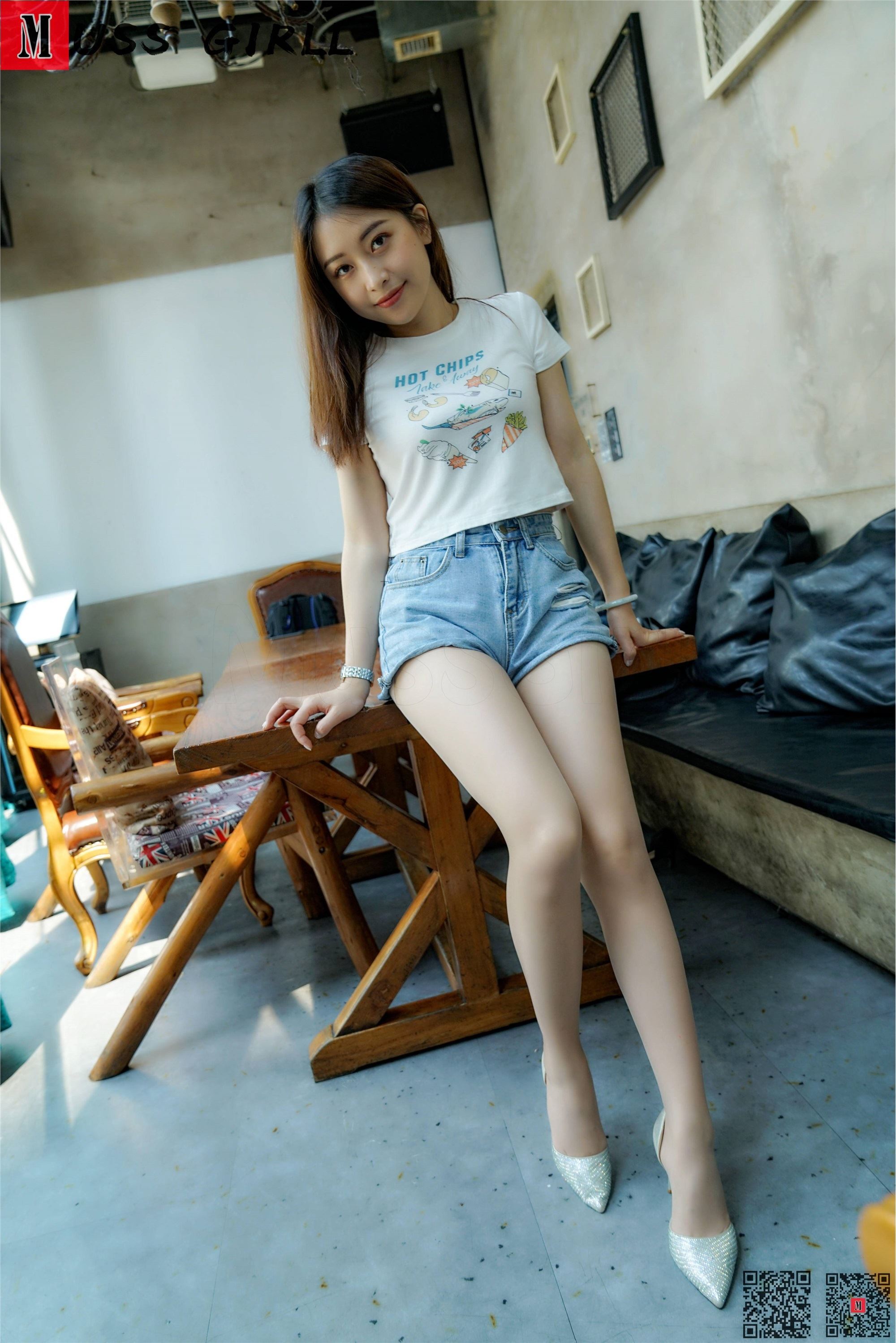 MussGirl慕丝女郎  NO.237-牛仔热裤肉丝高跟小婕